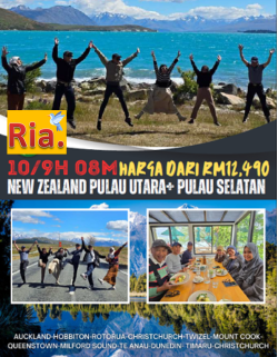 New Zealand Pulau Utara Pulau Selatan 9H8M