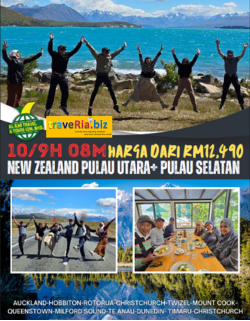 NEW ZEALAND PULAU UTARA + SELATAN 10/9H8M